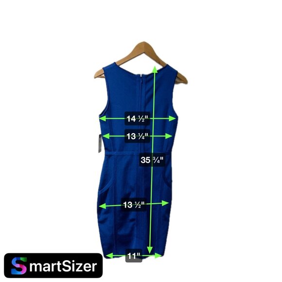 Guess Womens Sleeveless Blue Size M Bodycon Cocktail Bandage Dress Unique LaceUp - Picture 7 of 15